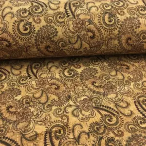 This is a cornucopia printed pattern on cork fabric