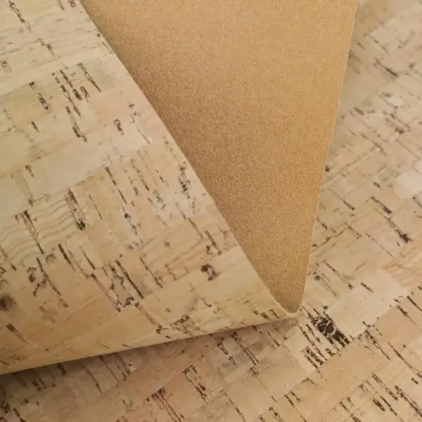 This is natural rustic cork fabric