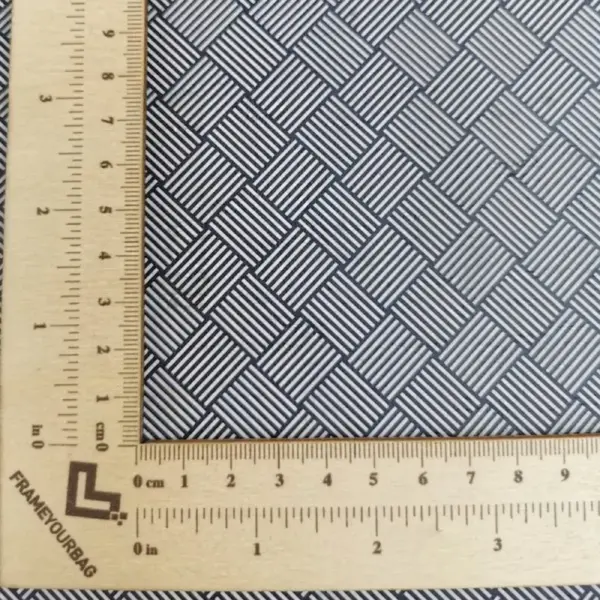 This is a braided printed pattern on cork fabric