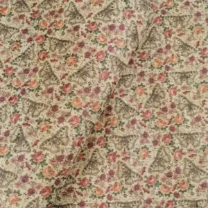 This is a butterflies printed pattern on cork fabric