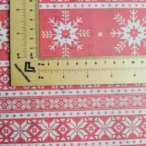 This is a christmas printed pattern on cork fabric