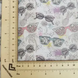 This is a eyeglasses printed pattern on cork fabric