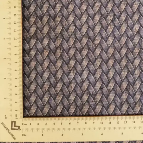 This is a jeans printed pattern on cork fabric