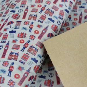 This is a united kingdom printed pattern on cork fabric
