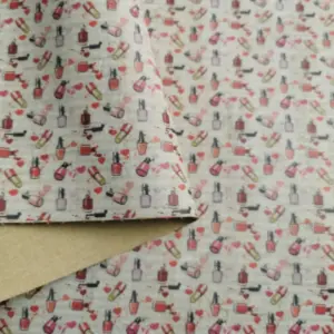 This is a nail varnishes printed pattern on cork fabric