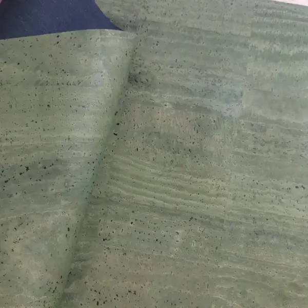 This is a army green cork fabric