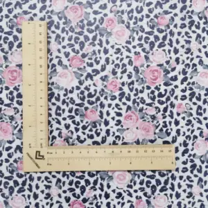 This is a leopard printed pattern on cork fabric