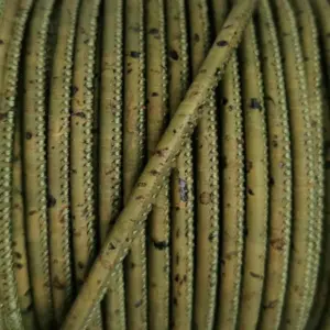 This is a 3mm army green superior round cork cord
