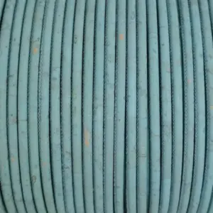 This is a 3mm light blue superior round cork cord