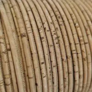 This is a 3mm natural rustic round cork cord