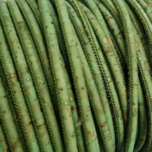 This is a 3mm royal green superior round cork cord