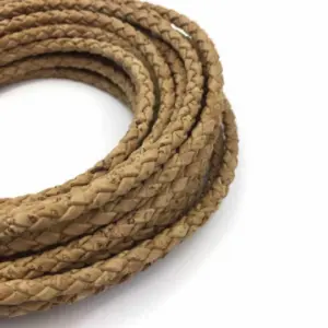 This is a 5mm natural superior braided round cork cord