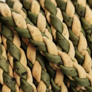 This is a 5mm natural superior and army green superior braided round cork cord