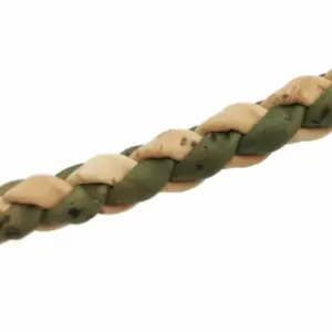 This is a 5mm natural superior and army green superior braided round cork cord