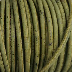 This is a 5mm army green superior round cork cord