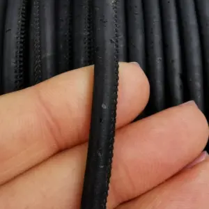 This is a 5mm black superior round cork cord