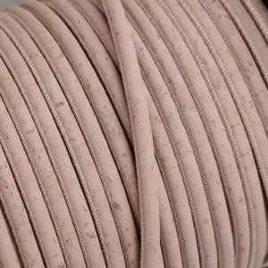 This is a 5mm light pink superior round cork cord