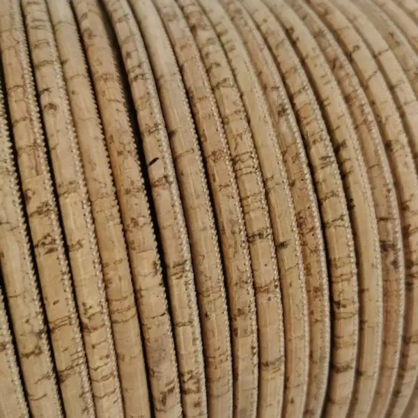 This is a 5mm natural rustic round cork cord