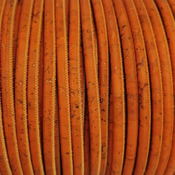 This is a 5mm orange superior round cork cord