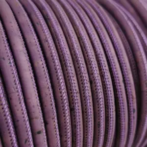 This is a 5mm purple superior round cork cord