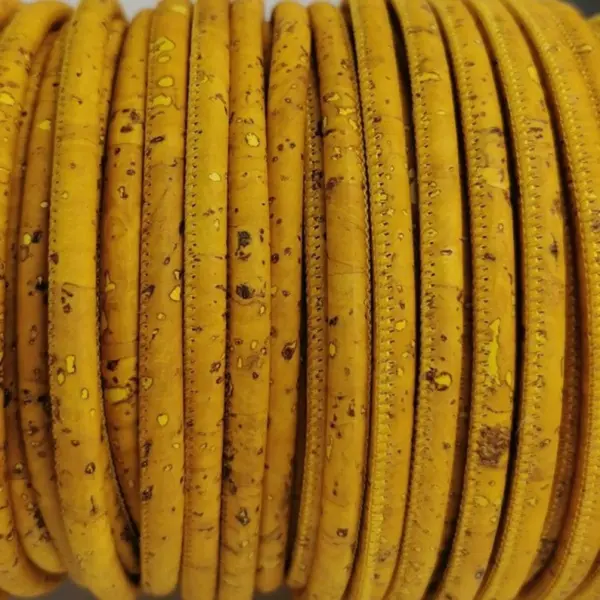 This is a 5mm yellow superior round cork cord
