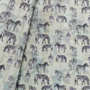This is a zebra printed pattern on cork fabric