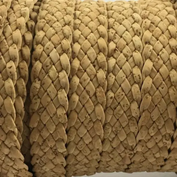 This is a 15mm natural superior braided flat cork cord