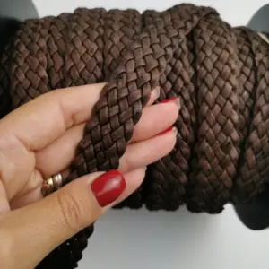 This is a 20mm brown superior braided flat cork cord
