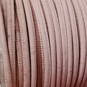 This is a 3mm light pink superior round cork cord