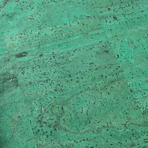 This is a royal green superior cork fabric
