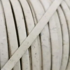 This is a 5mm white superior flat cork cord