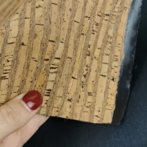 This is a natural cork fabric with stripes
