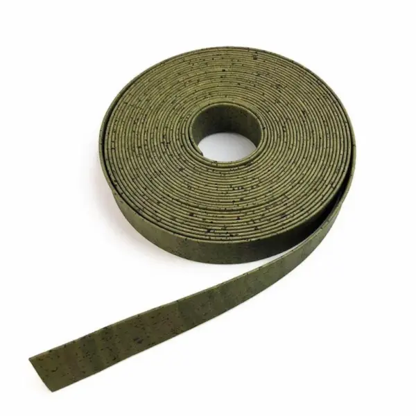 This is a 25mm army green superior flat cork cord