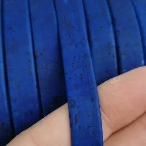 This is a 10mm royal blue superior flat cork cord