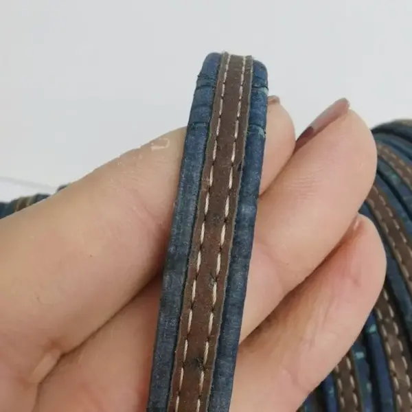 This is a 10mm jeans pattern with chocolate rustic flat cork cord