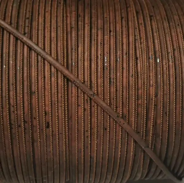 This is a 3mm round cork cord brown