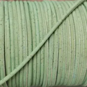 This is a 3mm green mint superior round cork cord