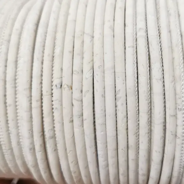 This is a 3mm round cork cord white