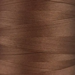 This is a brown polyester sewing thread
