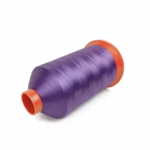 This is a purple polyester sewing thread