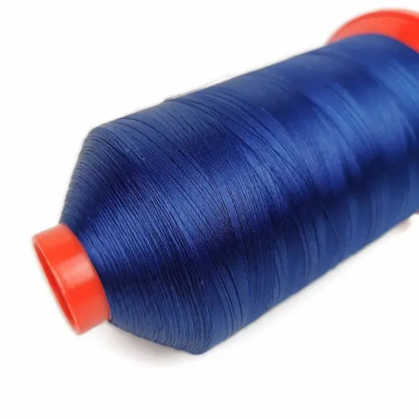 This is a royal blue polyester sewing thread