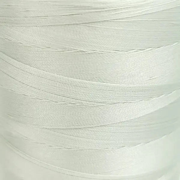 This is a white polyester sewing thread
