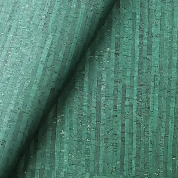 This is a emerald green rustic cork fabric