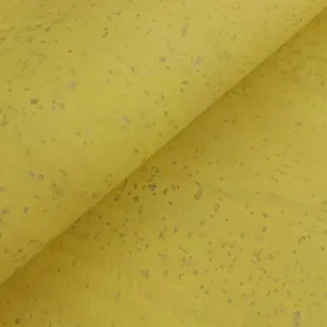 This is a yellow gem cork fabric