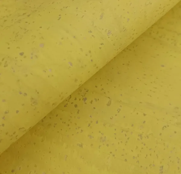 This is a yellow gem cork fabric