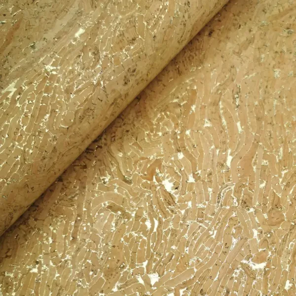 This is a natural with golden roots cork fabric