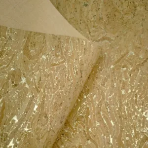 This is a natural with golden roots cork fabric